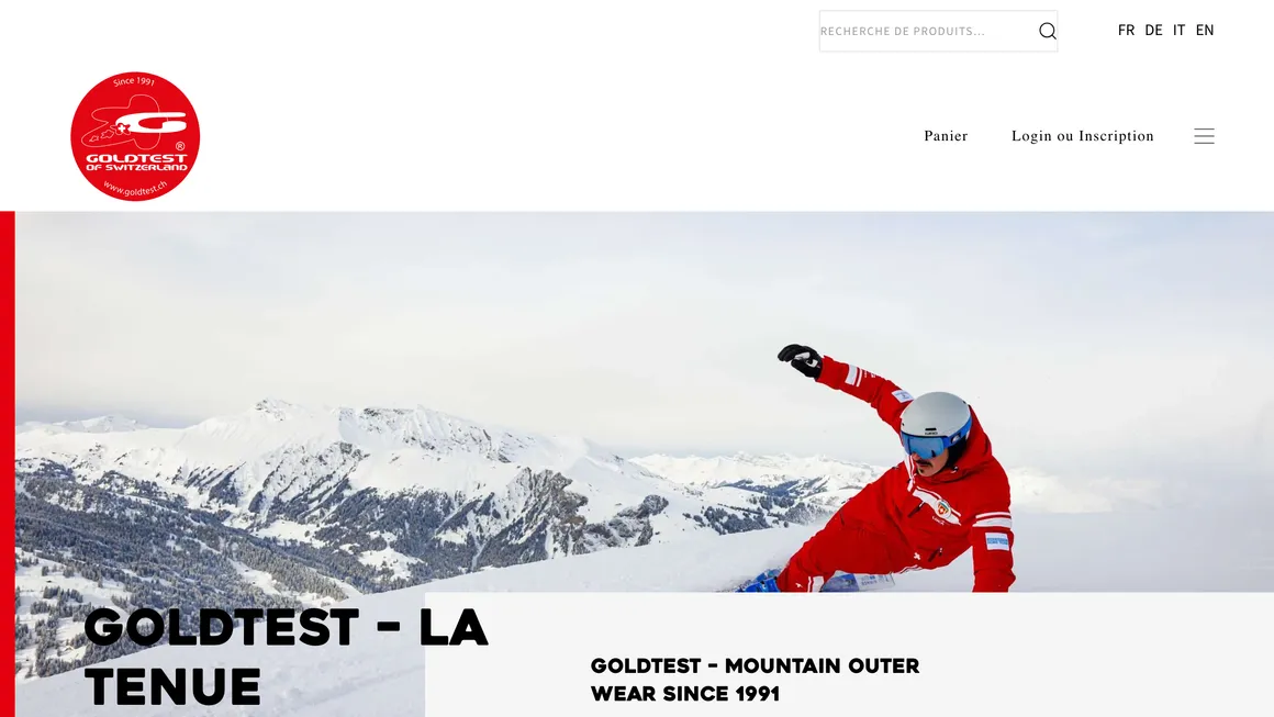 Goldtest · site réalisé par Voren