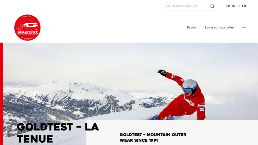 Goldtest · E-commerce multilingue · tenues officielles