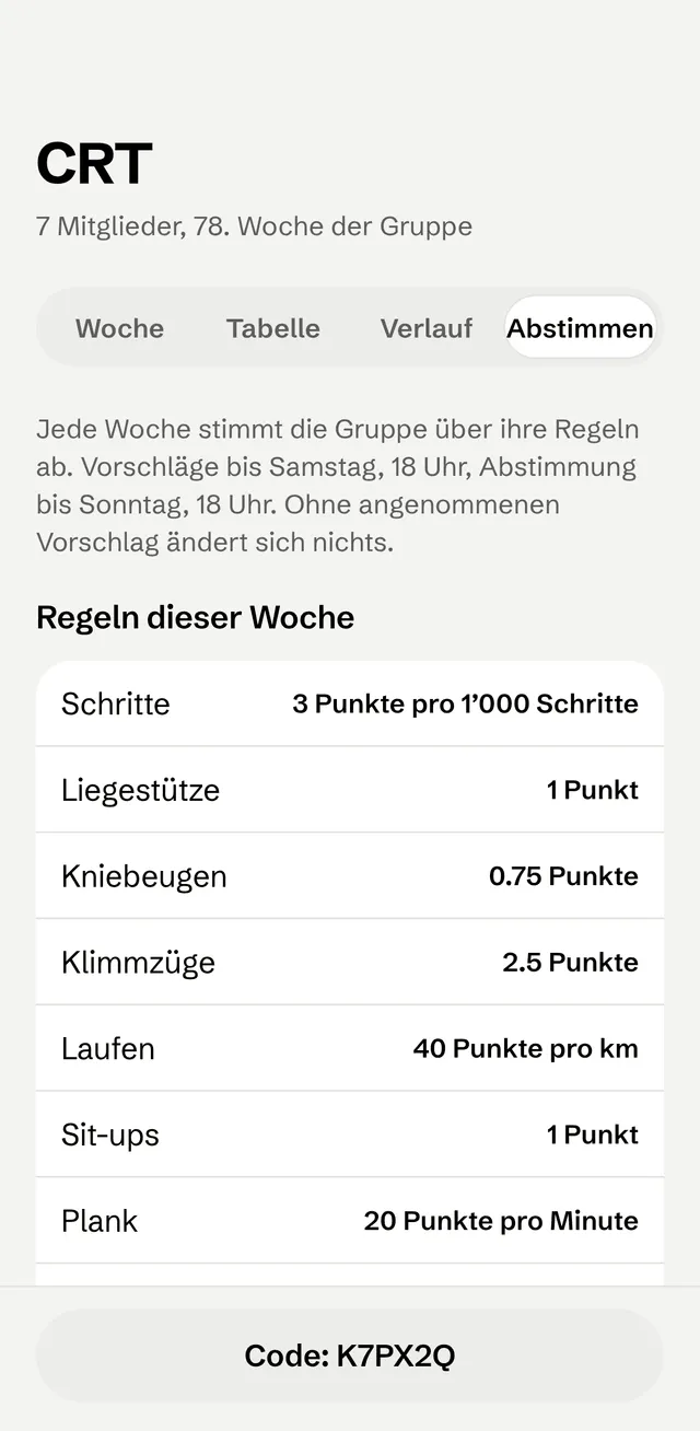 Swiss Challenge: App-Bildschirm 3